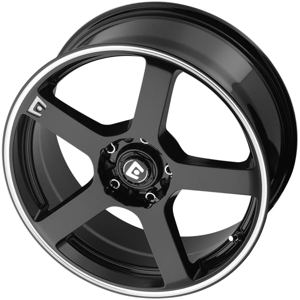MR116 FS5 Motegi 17X7 5X112/4.5 5.57 40mm GLOSS BLACK W/MACHINED FLANGE - MR11677046340
