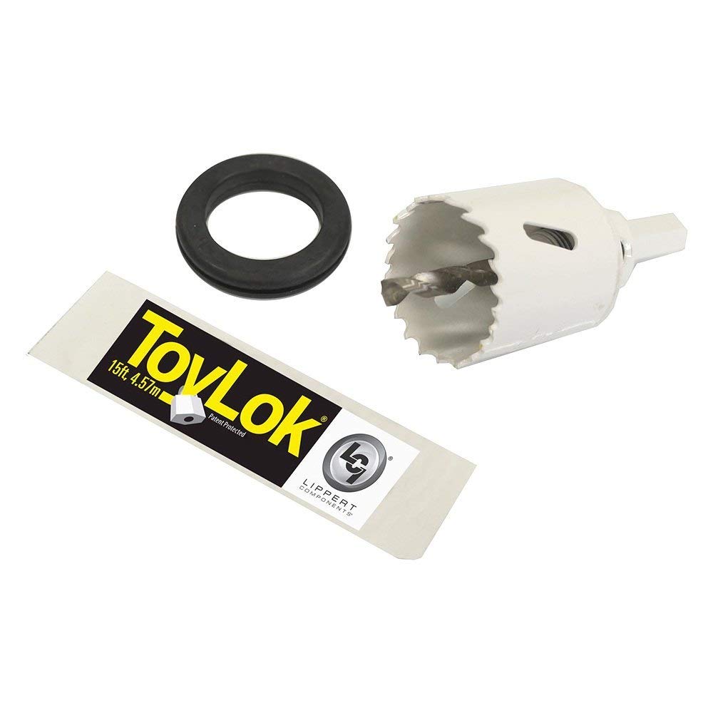 ToyLok Retractable Cable Security Lock for Lippert Components Tool Box Mounting Kit