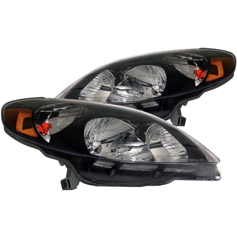 Crystal ANZO USA Headlight Set-Black 121133