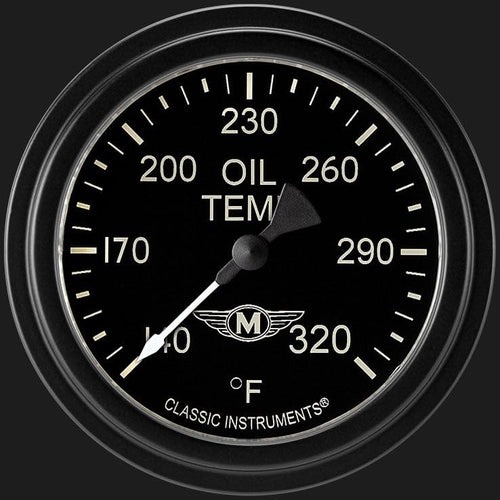 Moal Bomber Classic Instruments 2 5/8" Oil Temperature Gauge MA328BLF
