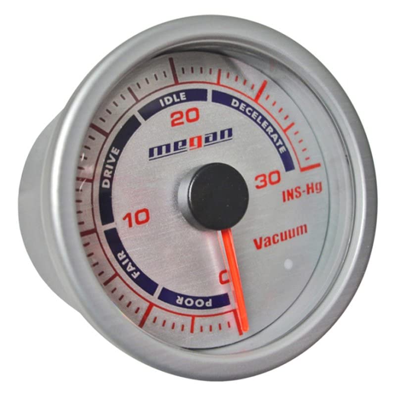 Megan Racing Silver Face MR-MG-VM Version 2 Vacuum Gauge