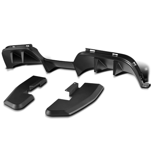 R Style Spec-D Tuning Rear Bumper Diffuser w/Side Valances Panel Compatible with 2015-2017 Ford Mustang