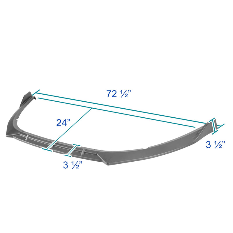 Front Bumper Lip Spec-D Tuning Compatible with Kia Optima 2014-2015 Black
