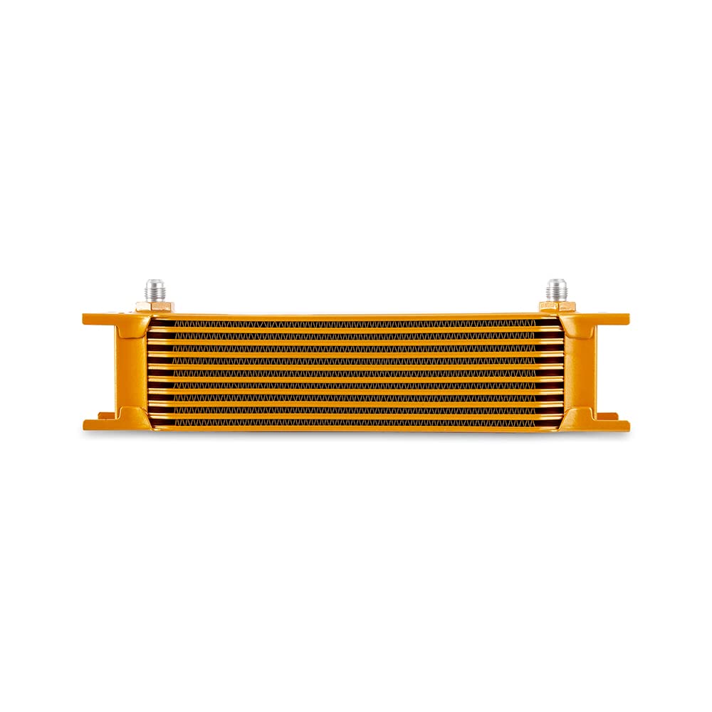 Mishimoto Universal 10-Row Oil Cooler, 6AN, Gold MMOC-10-6GD