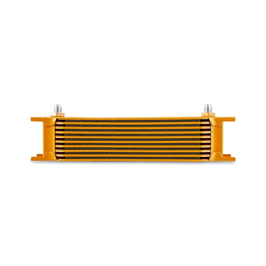 Mishimoto Universal 10-Row Oil Cooler, 6AN, Gold MMOC-10-6GD