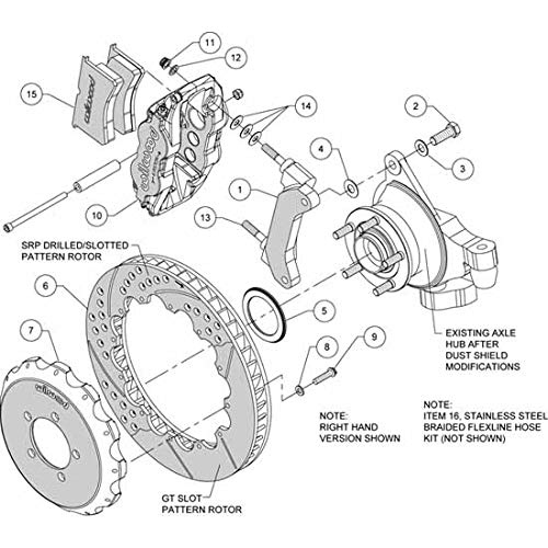 Front Hat Kit FNSL6R, 13.06", Nickel