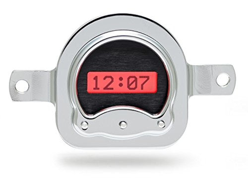 Dakota Digital VLK-51F-K-R Compatible with Car Clock Gauge 1951 Ford for VHX gauges only Black Alloy Red Backlighting
