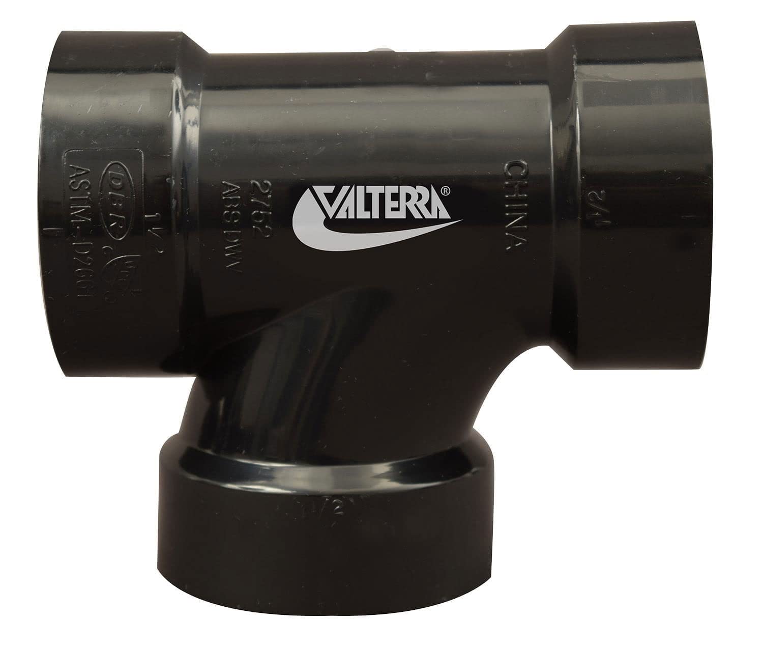 Sanitary TEE VALTERRA LLC D502752, 1-1/2" HUB, Black