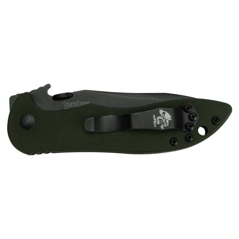 Kershaw CQC-5K Emerson Pocket Knife, 3” Stainless Steel Blade with Manual Opening, G-10 Handle with Reversible Pocketclip and Liner Lock, Small Folding Knife