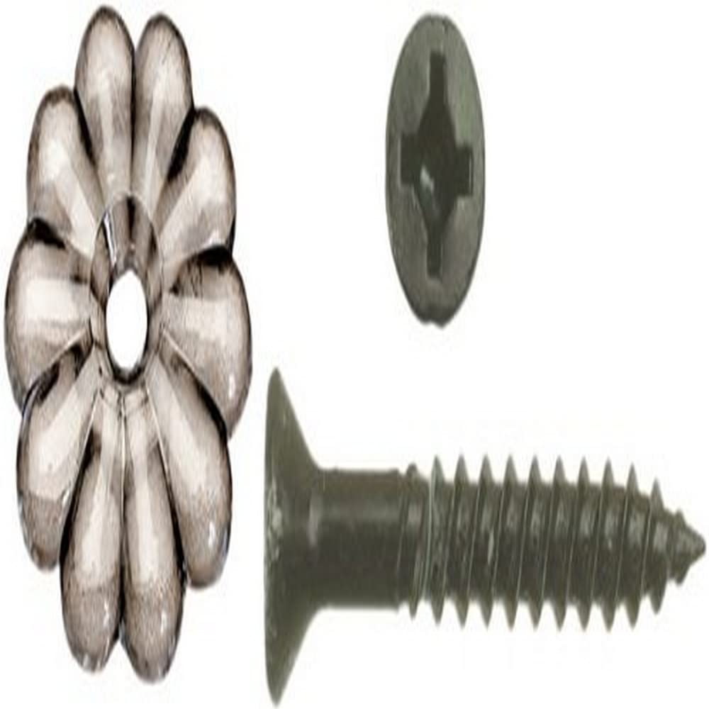 AP Products White Rosettes with Screw, #6, Pack of 100, 012-RTWR100