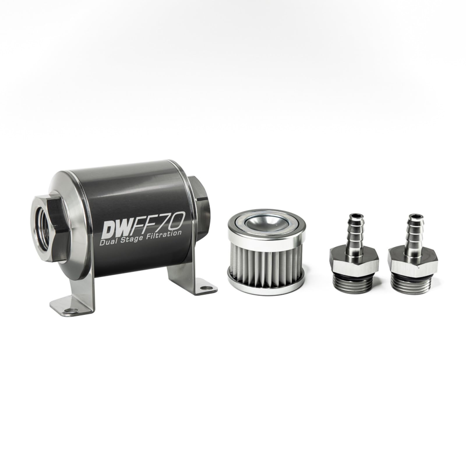 in-line DeatschWerks Fuel Filter and housing kit (8-03-070-005K-516)