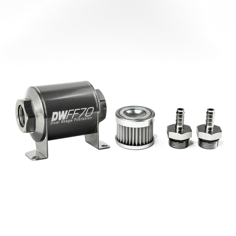 in-line DeatschWerks Fuel Filter and housing kit (8-03-070-005K-516)
