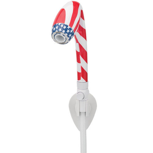 Oxygenics RV BodySpa Red/White/Blue Handheld Shower Head 1.8-GPM (6.8-LPM)