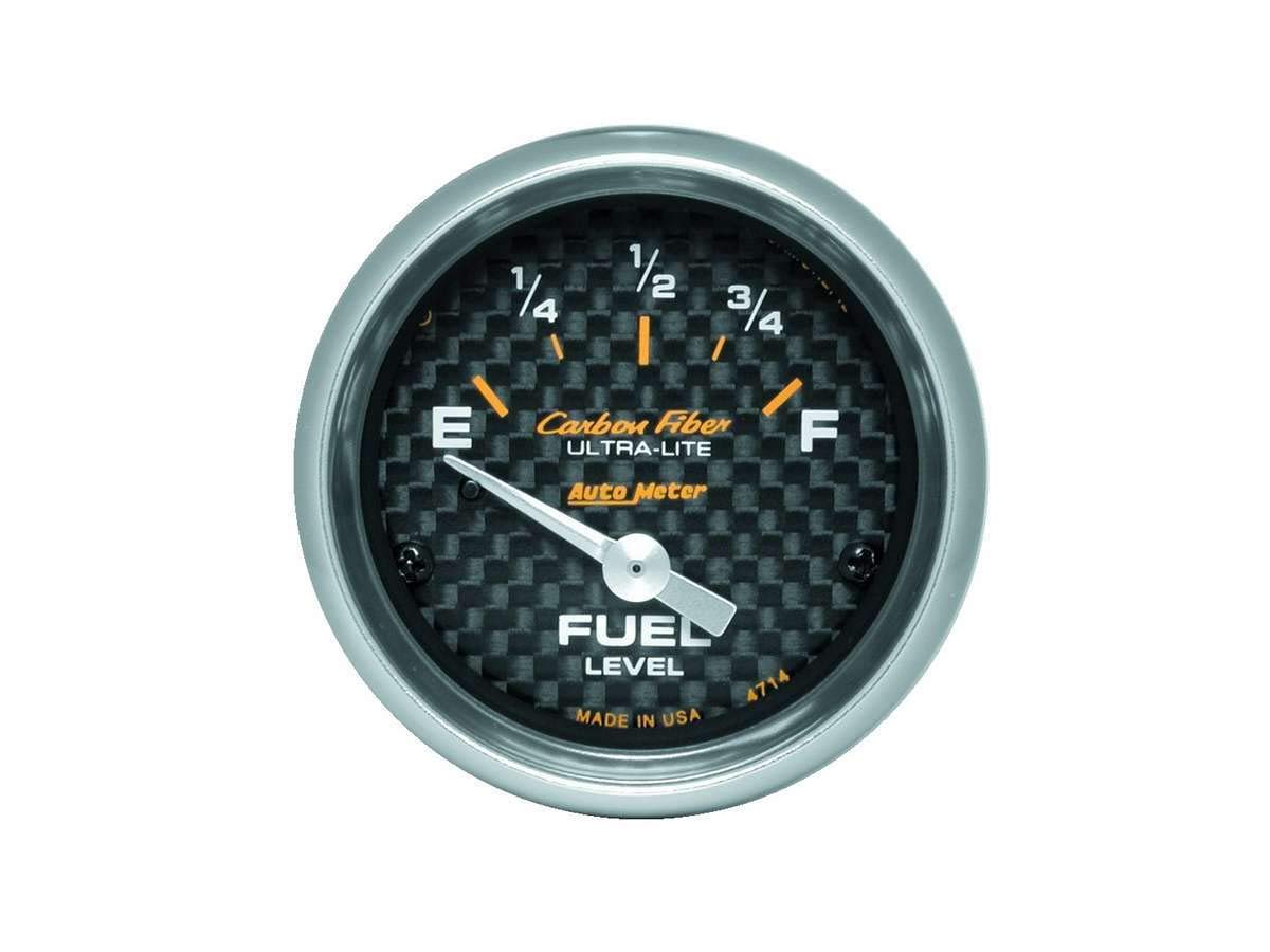 Auto Meter Carbon Fiber 4714 Electric Fuel Level Gauge