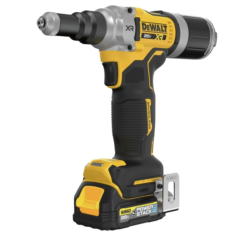 20V MAX XR DEWALT Cordless Rivet Tool, 1/4", Battery and Charger Included (DCF414GE2)