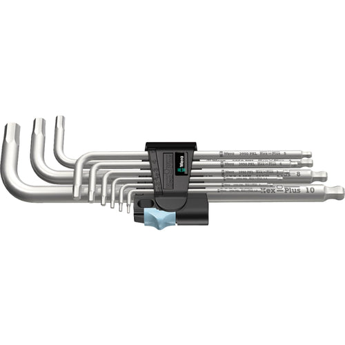 Wera 05022720001-3950/9 Stainless Hex-Plus 1 L-key Set, Metric, 9pcs