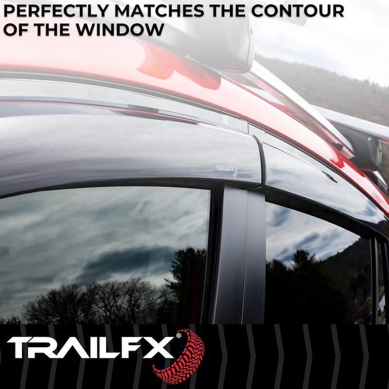 Set of 4 Rainguard Fits Chevrolet Trax 2024-2026 Low Profile Tape-On Smoke Acrylic Window Vents UV and Scratch Resistant