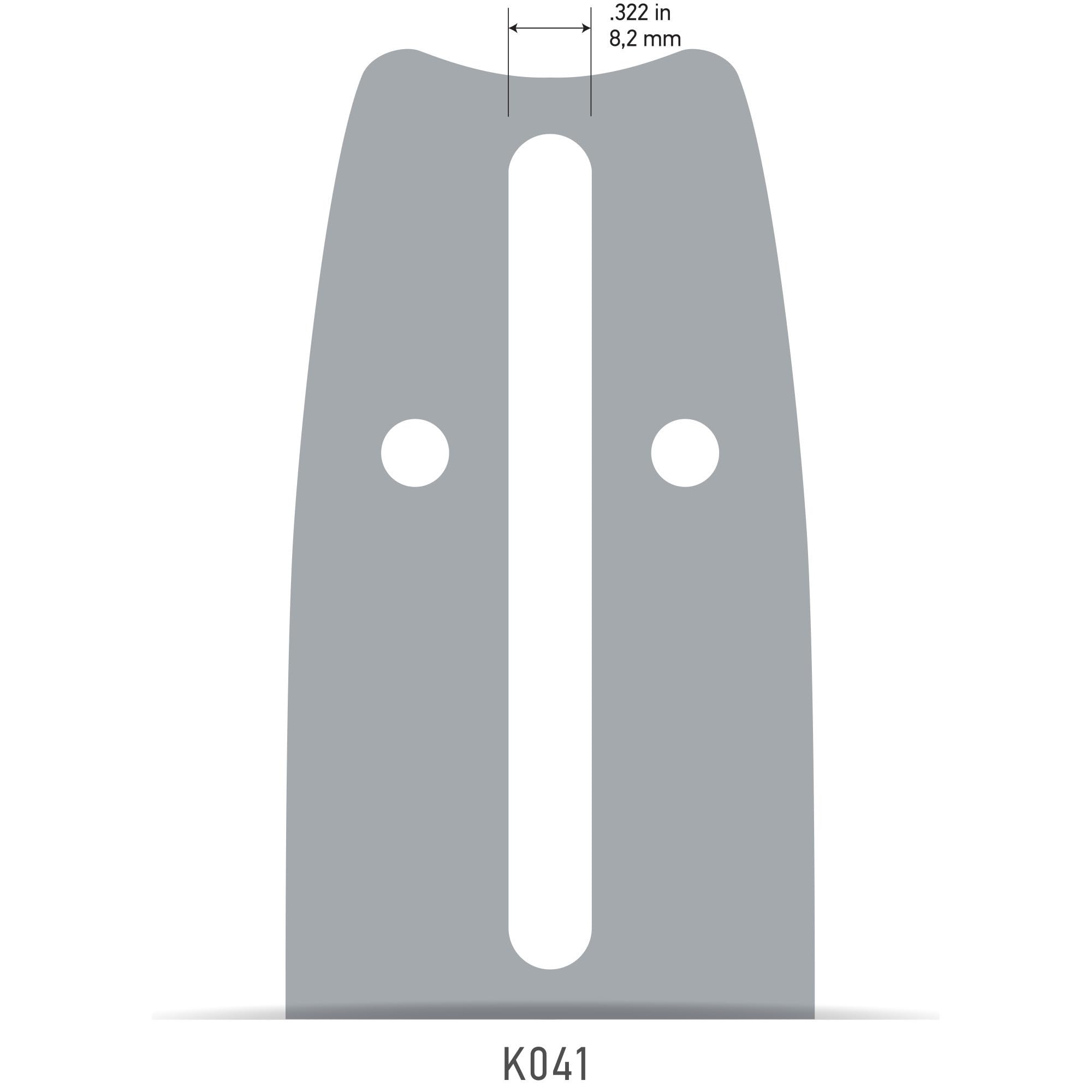 PowerCut Oregon Chainsaw Guide Bar, Bar Length 18 in, Chain Pitch 0.325 in, Model# 180RNBK041