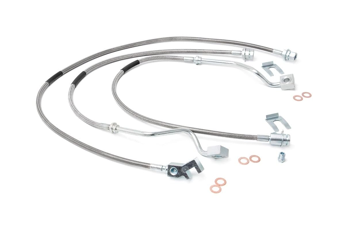 Rough Country Brake Lines Stainless for 1999-2004 Ford Super Duty - 89717