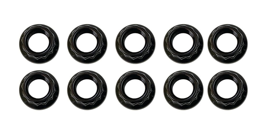 38839 Moroso Flange Nuts, 5/16-24, 12 Point, Pack of 10