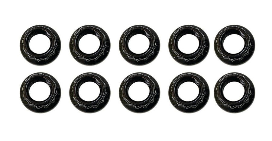 38839 Moroso Flange Nuts, 5/16-24, 12 Point, Pack of 10