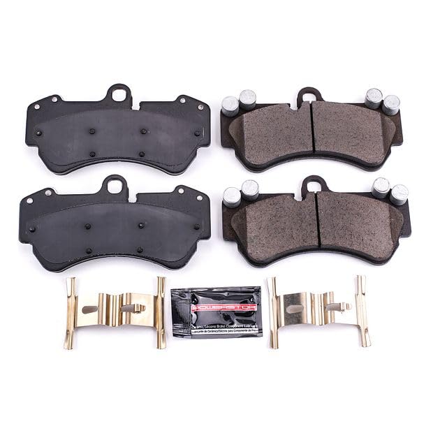 Power Stop Z23-1007 Z23 Sport Carbon Fiber Infused Ceramic Brake Pads with Hardware For Mercedes G550, Porsche Cayenne, VW Touareg [Model Specific]