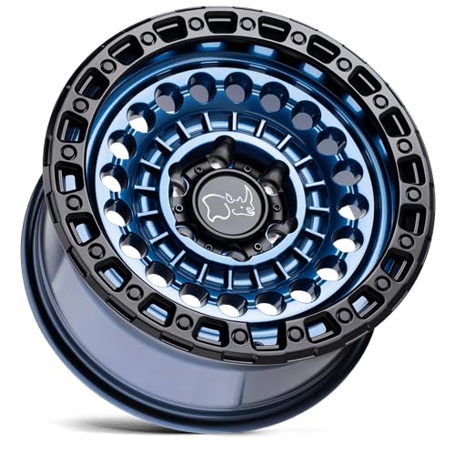 SENTINEL Black Rhino Hard Alloys 17X8.5 6X5.5 4.36-10mm COBALT BLUE W/BLACK RING - 1785STN-06140U12