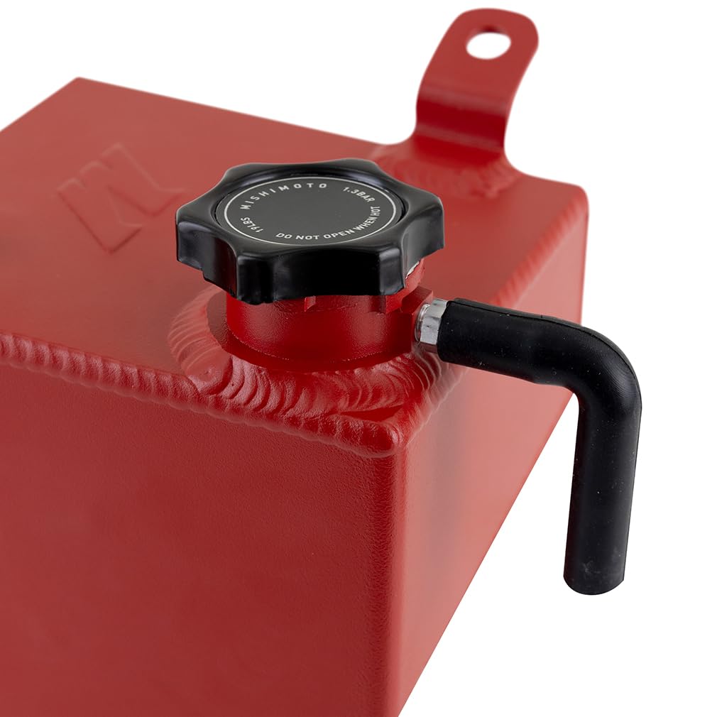 Mishimoto Coolant Expansion Tank, Aluminum Compatible with Toyota GR Corolla 2023+, Micro-Wrinkle Red