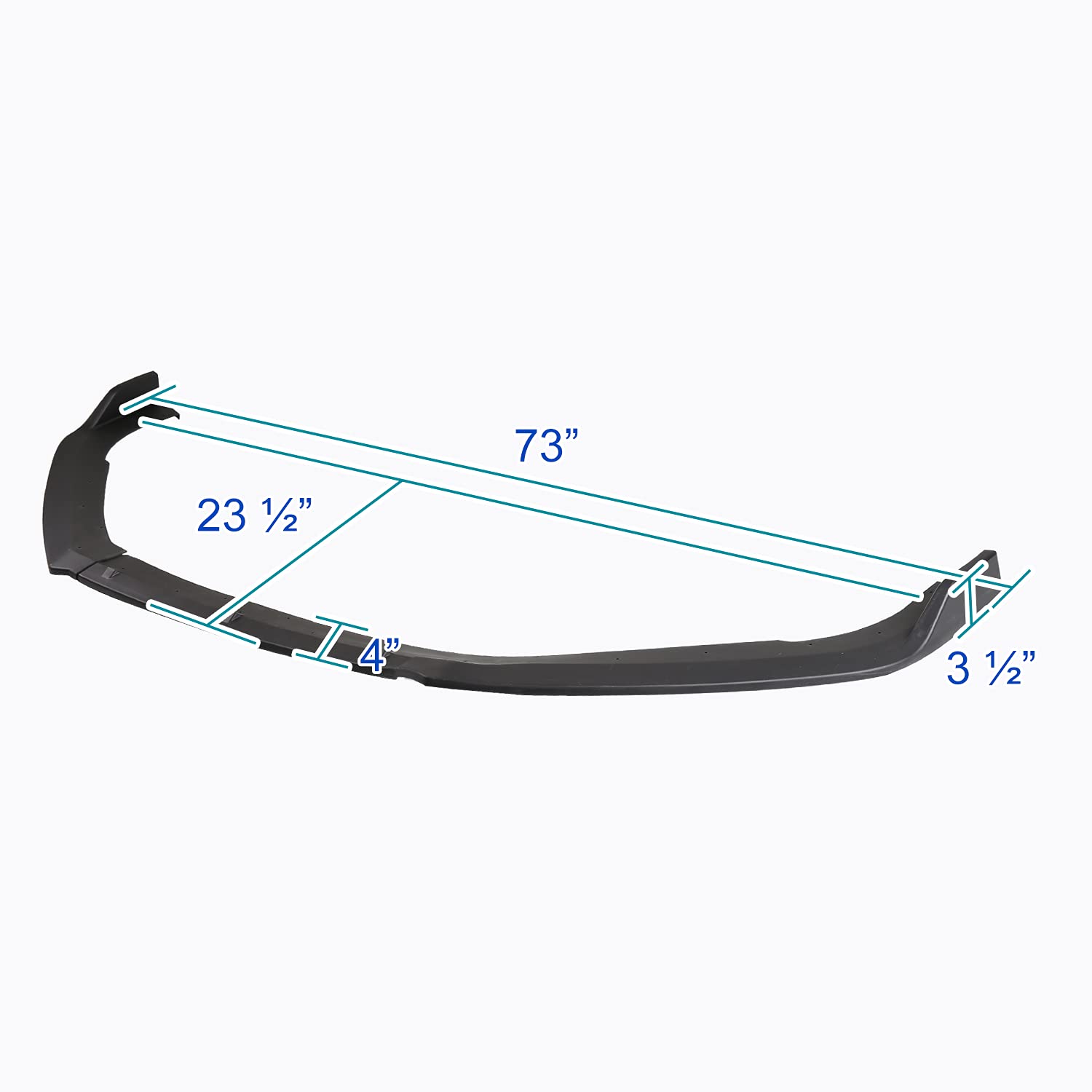 Matte Black Spec-D Tuning Front Bumper Lip Spoiler Splitter 3PC Compatible with 2018-2020 Honda Accord
