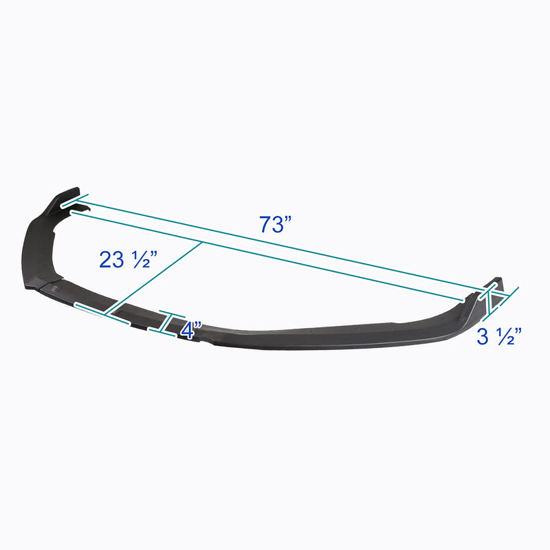 Matte Black Spec-D Tuning Front Bumper Lip Spoiler Splitter 3PC Compatible with 2018-2020 Honda Accord