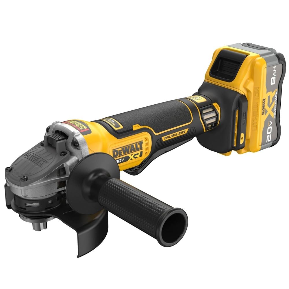 20V MAX XR DEWALT Brushless Cordless 4-1/2 in. - 5 in. Angle Grinder Kit with XR POWERPACK (DCG410WW1)