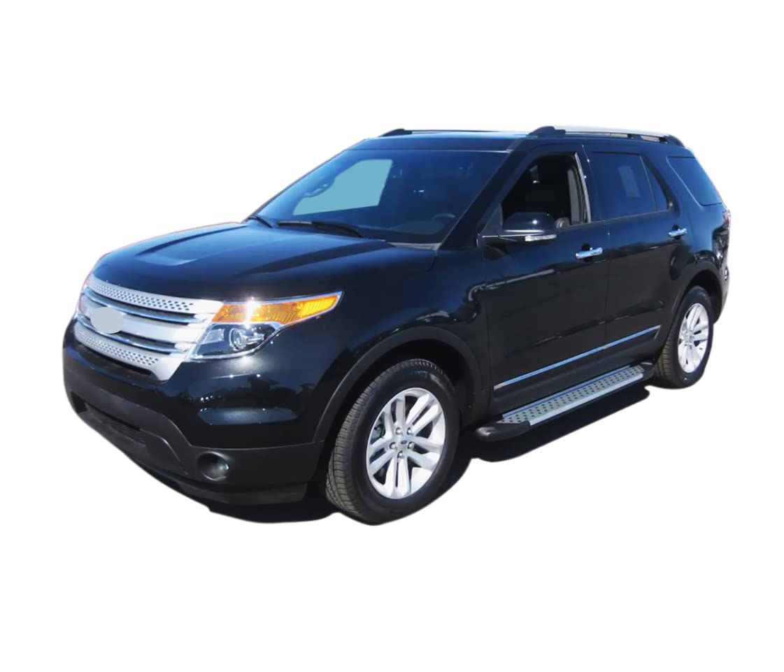 Vortex Black Horse Running Boards Aluminum Compatible with 2011-2019 Ford Explorer-VO-FREX
