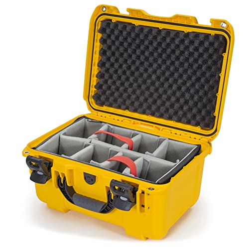 Medium Nanuk 918 Waterproof Hard Case with Padded Dividers 16.9" x 12.9" x 9.3" - Yellow (918-2004)