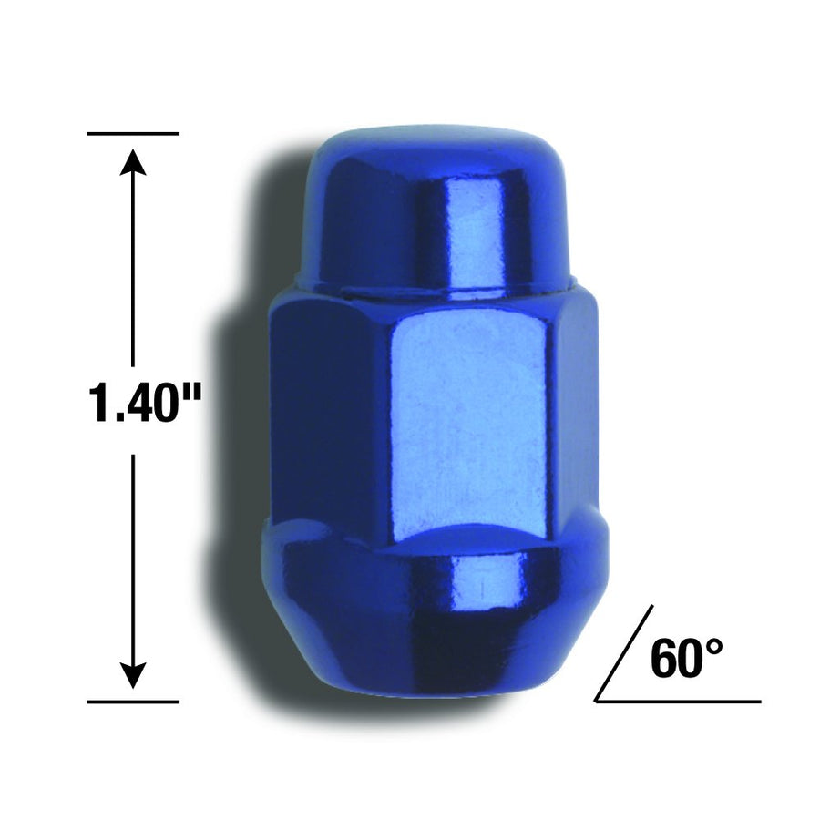 Gorilla 41137BLB Automotive Acorn Bulge Closed End Blue Lug Nuts (12mm x 1.50 Thread Size)