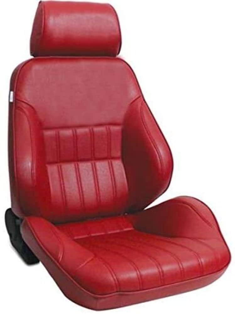 Red Vinyl ProCar by Scat 80-1000-58RS Racing Rally Smooth Back Recliner Right Seat