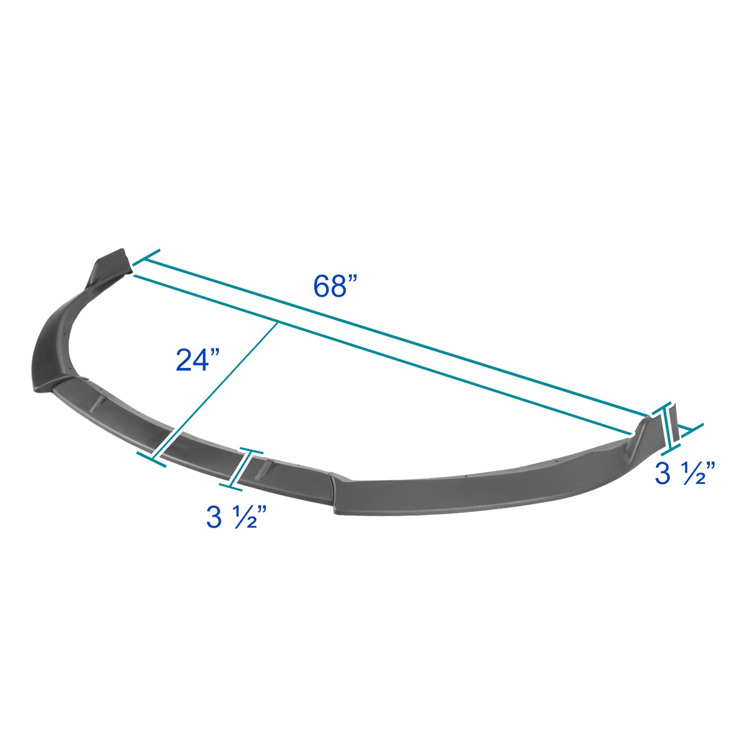 Matte Black Spec-D Tuning Front Bumper Lip Body Kits Spoiler Splitter Compatible with Toyota Corolla 2014-2016
