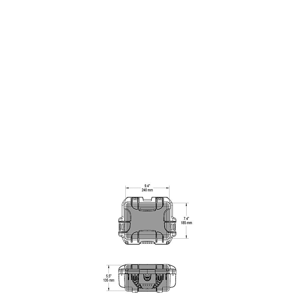 Black Nanuk 905 Waterproof Hard Case Empty (905-0001)