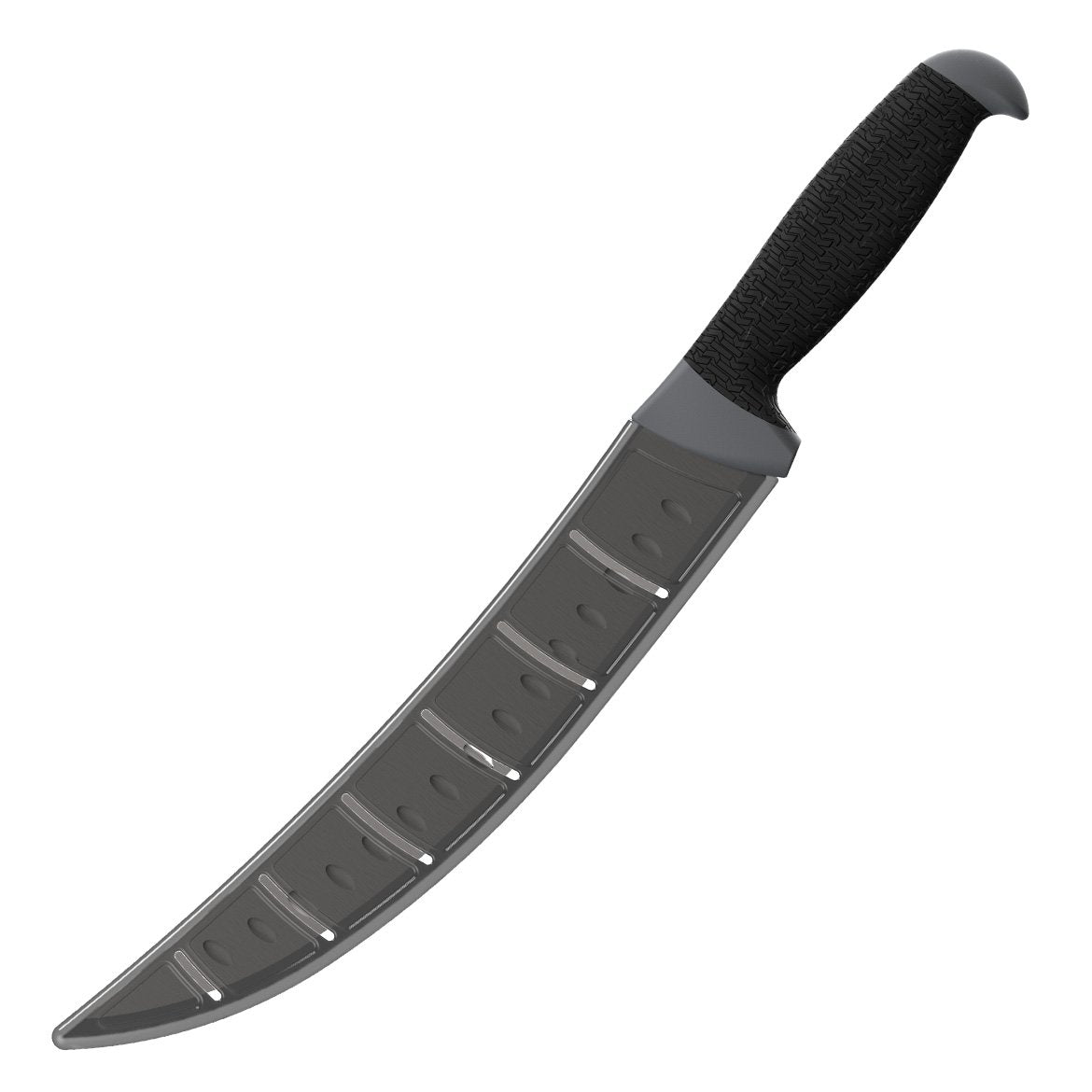 9” Kershaw Curved Fillet Knife, Black, 9 Inch Fixed Stainless Steel Blade, Trailing Point Blade Tip, Includes ABS Sheath, Fishing Fillet Knife for Large Salt and Fresh Water Fish
