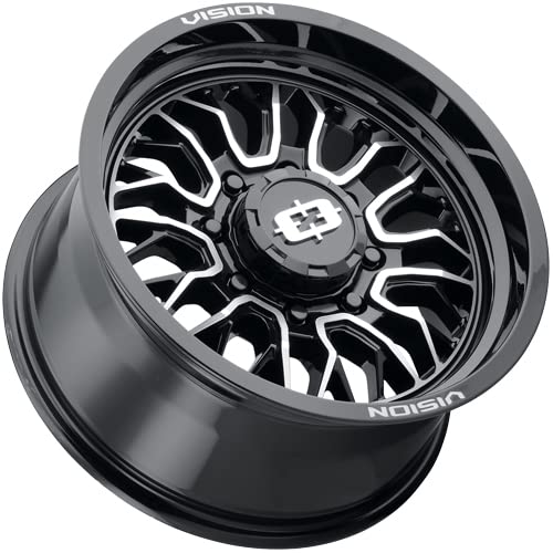 402 RIOT Vision Custom Wheel - 22x10, -19 Offset, 8x180 Bolt Pattern, 125.2mm Hub - Gloss Black with Machined Face Rim