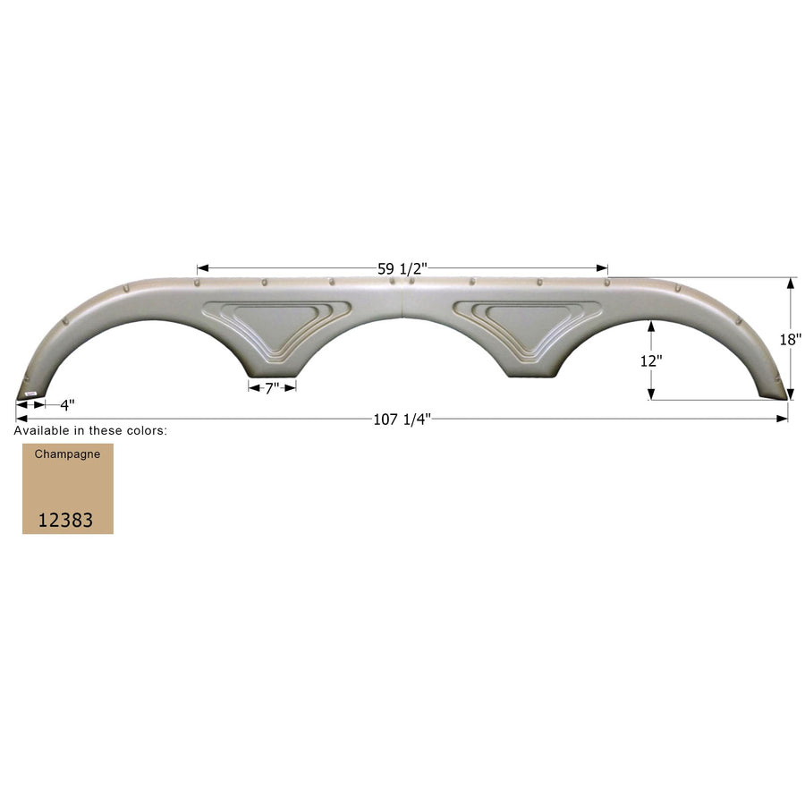 Fender Skirt, ICON Triple, Sunnybrook, FS2383, Champagne