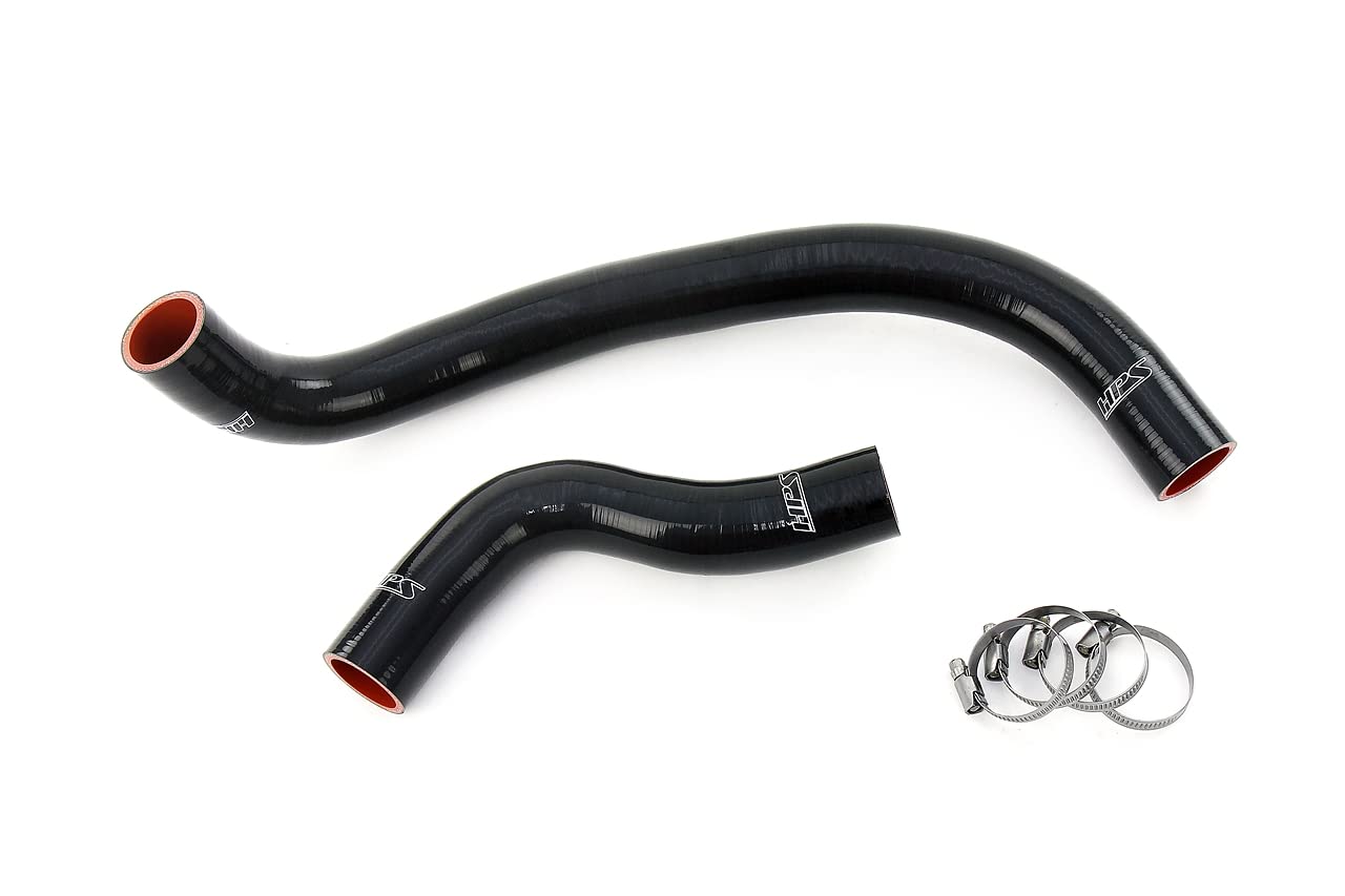 HPS Performance Silicone Black Radiator Hose Kit Coolant Compatible for 2013-2015 Lexus GS350 2016-2017 RC300 2015-2017 RC350 3.5L V6, 57-2096-BLK