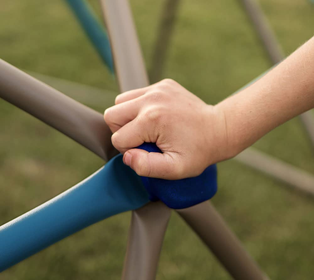 Lifetime Geometric Dome Climber 90939 Jungle Gym, 4.5' High x 9' Wide, Blue & Brown