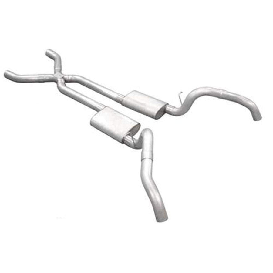 Pypes Exhaust SGF60S Street Pro 2-1/2" Diameter 409 Stainless Steel Crossmember-Back Exhaust System with X-Pipe for Camaro/Firebird Pypes Performance Exhaust