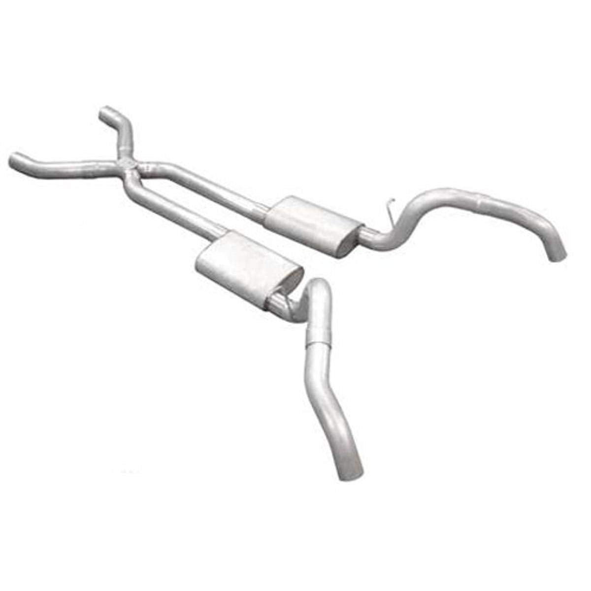 Pypes Exhaust Pypes Performance Exhaust SGF63S Street Pro 3" Diameter 409 Stainless Steel Crossmember-Back Exhaust System with X-Pipe for Camaro/Firebird