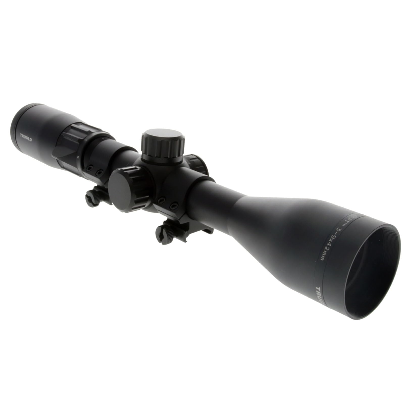 Truglo Tactical Intercept Hunting Shooting Durable Waterproof Fogproof Scratch-Resistant 1" Tube Illuminated Reticle Riflescope with Scope Cover Included, 3-9 x 42mm, Illuminated BDC Reticle