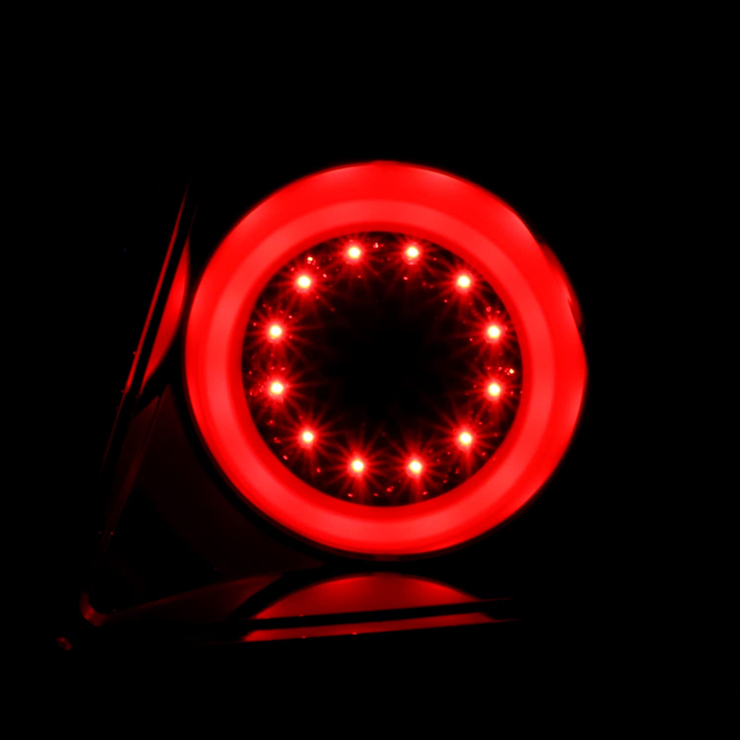 Glossy Black Smoke LED Halo Light Bar Tail Lights SPEC-D TUNING Compatible with 2006-2013 Chevy Impala, 2014-2016 Chevy Impala Limited, Left + Right Pair Assembly