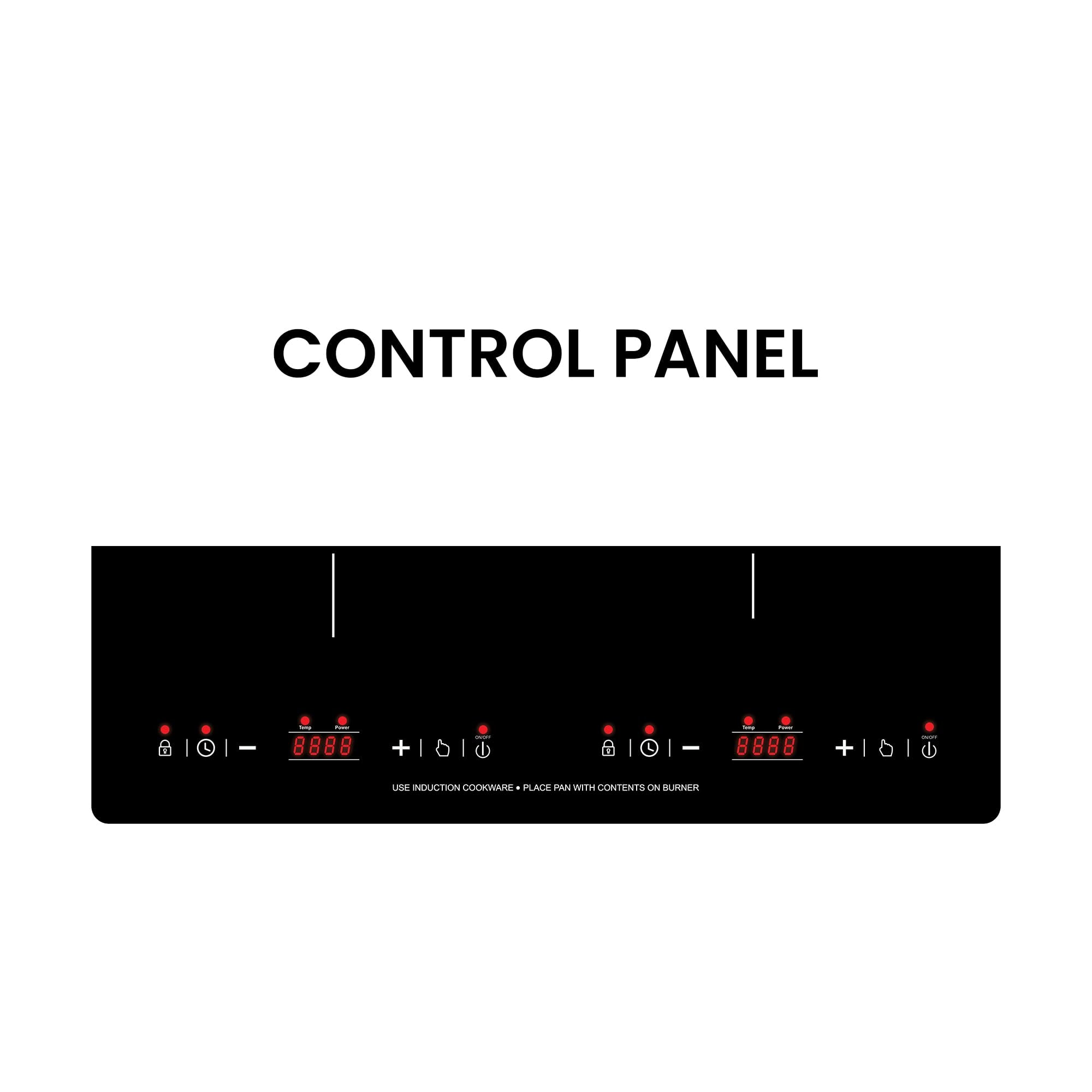 Equator 20" HORIZONTAL Advanced Appliances 2-BURNER Induction Cooktop 9 Power Builtin/Freestand 110V