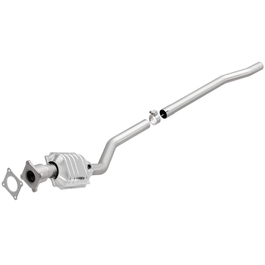 Direct-Fit MagnaFlow Catalytic Converter HM Grade Federal/EPA Compliant 93273 - Stainless Steel 2.25in Main Piping, 74.25in Overall Length, Midbed O2 Sensor - Domestic Van HM Replacement