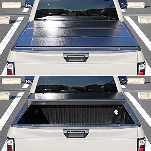 Hard Tri-Fold Tonneau Cover Spec-D Tuning Compatible with Chevy Silverado GMC Sierra 5.8' Bed 2007-2013