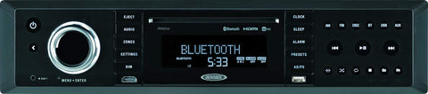 Jensen 3-Speaker JWM92A Zones Slimline Theater-Style DVD|USB|AUX|HDMI|App Ready Bluetooth Wallmount Stereo, Speaker Output 20X 8 Watt, Plays: CD/CD-R/CD-RW/DVD/DVD+R/DVD+RW/DVD-R/DVD-RW/MP3/WMA/JPEG